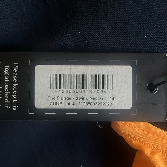 NWT CUUP Plunge Swim Bikini Top Nectar - Picture 7 of 7